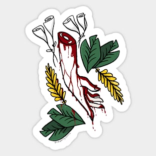 Creepy Horror Hand Sticker